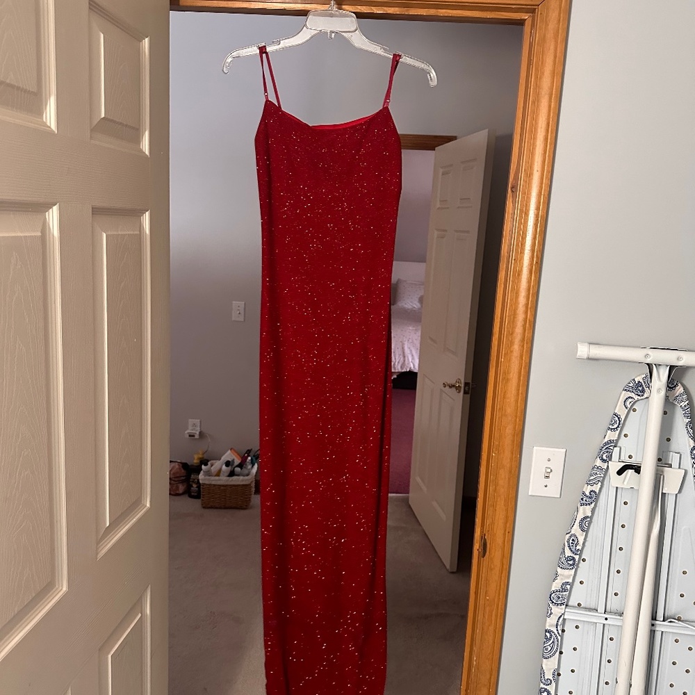 Red sparkle formal dress